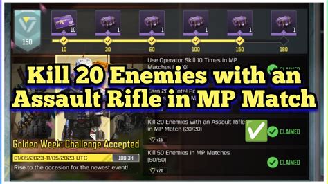 Call Of Duty Mobile Kill 20 Enemies With An Assault Rifle In MP Match