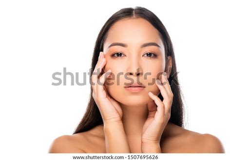 Beautiful Asian Naked Woman Touching Face Stock Photo Shutterstock