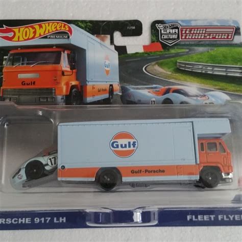 Hot Wheels Toys Hot Wheels Car Culture Team Transport Porsche Lh Fleet Flyer Truck Gulf
