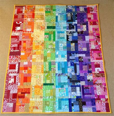 Rainbow Crumbs Quilt Finish Crumb Quilt Scrappy Quilt Patterns Quilts