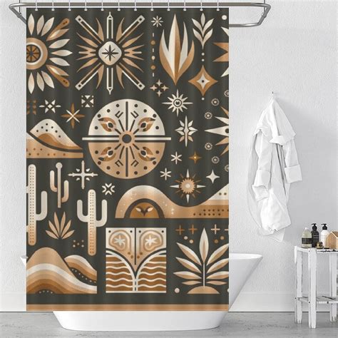 Elegant Scandinavian Shower Curtain Cottoncat