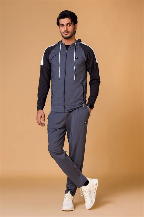 Nextage Extentive Grey Hydro Ultra Stretch Tracksuit Gym Wear Pakistan