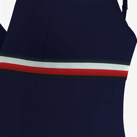 Tommy Hilfiger Triangle One Piece Rp Kad N Mavi Mayo Kadin Mayo Bikini Superstep