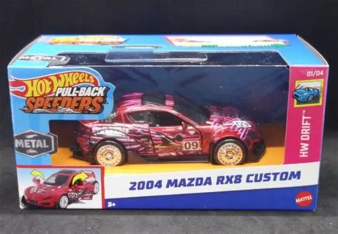 Hot Wheels Pull Back Speeders Mazda Rx Custom Scale Red Picclick Au