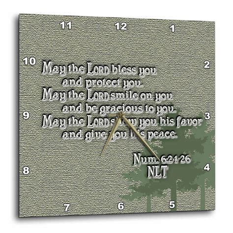 3drose Aarons Blessing Numbers 624 26 Bible Verse Wall Clock 10 By