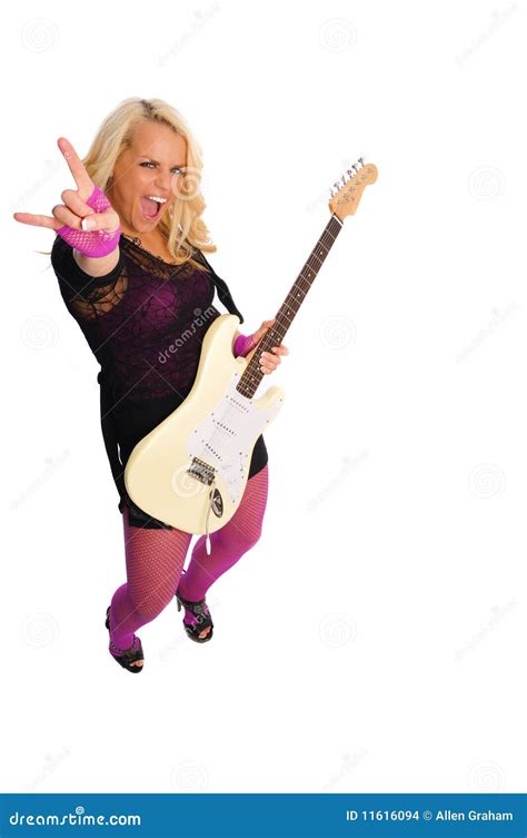 Blonde Rocker Girl Stock Photo Image Of Feminine Performance 11616094