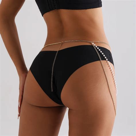 Sexy Summer Bikini Pearls Bead Waist Chains For Women Beach Holiday Waist Belt Belly Chain