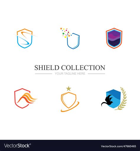 Shield Logo Template Ready To Use Protect Icon Vector Image