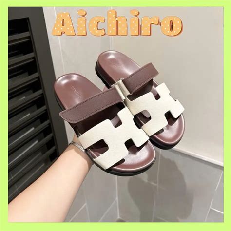 Đặt tăng 1 size Dép lê chữ H quai ngang bản mới đế cao su dép nữ HM màu mận chín mới hot hit