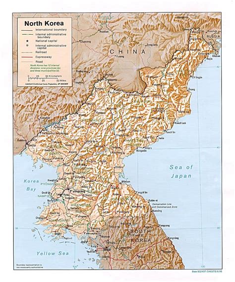 North Korea Map And North Korea Satellite Images