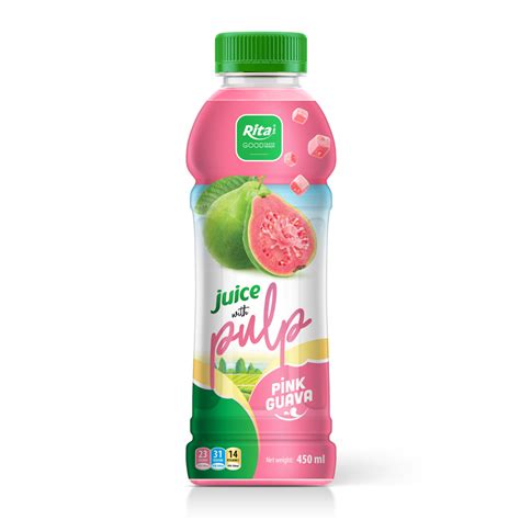 Fruit Drinks Rita Guava Juice With Pulp 450 Ml Pet Bottle