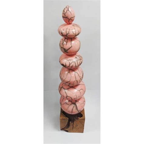 Naked Raku Totem Sculpture John Scott At The Jardine Gallery