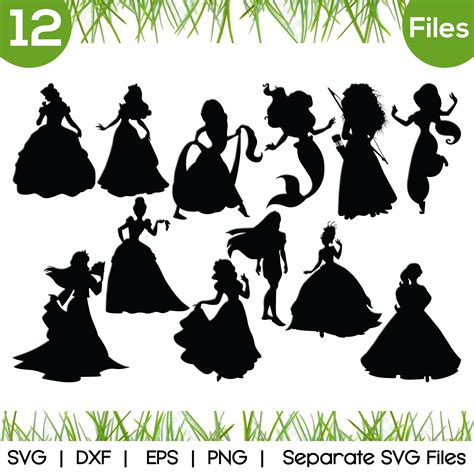 Disney Princess SVG Cut Files - vector svg format