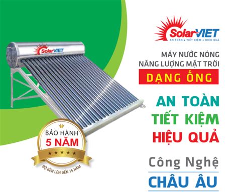 Máy Nước Nóng Năng Lượng Mặt Trời Solarviet 120l