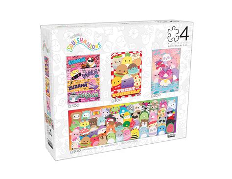 Squishmallow Party Pack (4 X 1 Multipack) 300 & 500 Piece Puzzles