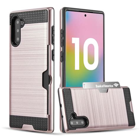 Gsa Case Compatible With Samsung Galaxy Note 10 Plus Tpu Case Rose Gold Card To Go Case Tpu