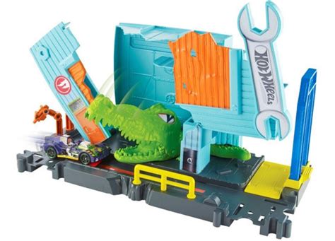 Pista Hot Wheels Ataque De Cocodrilo Mardelexpress