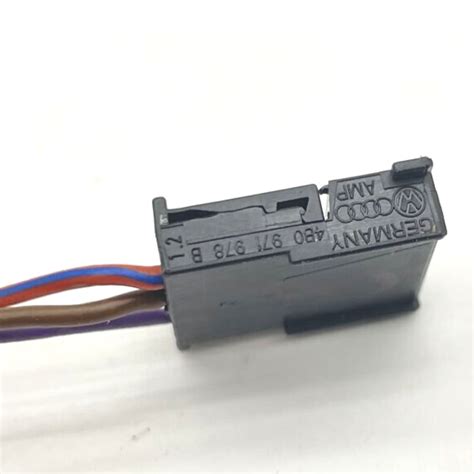 Genuine 6 Pin Plug Housing Connector 3 Wire Pigtail 4B0971978B For VW ...