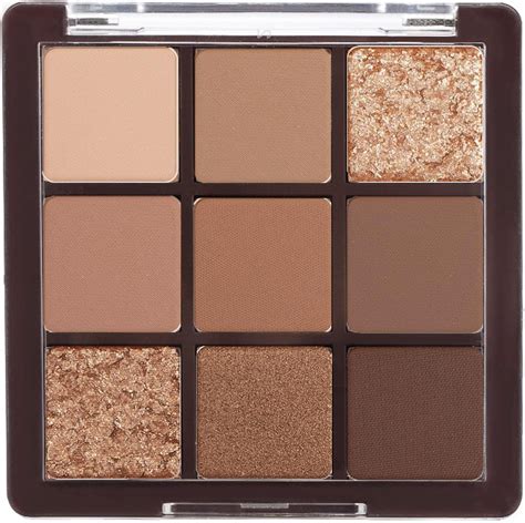 Brown Eyeshadow Palette Matte Glitter Nude Cream Eye Shadow Palettes Long Lasting 9 Colour