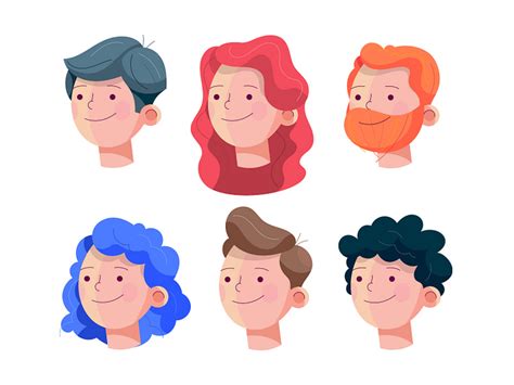 2d Flat Character Design Avatars Friendly Vector Illustrations By Mark