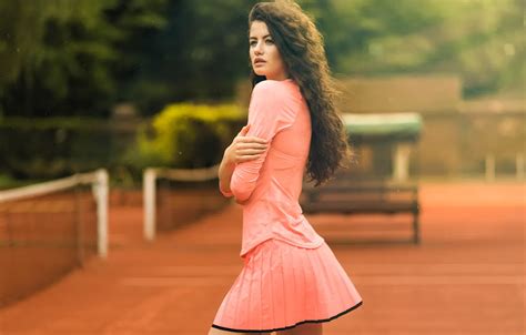 Wallpaper Pose Model Portrait Makeup Figure Brunette Hairstyle Blouse For Mobile And