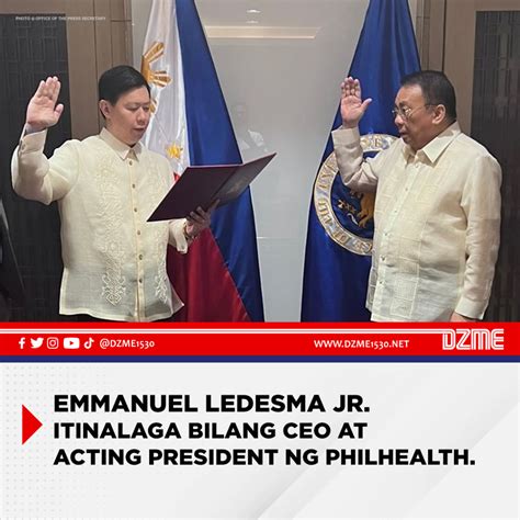 Emmanuel Ledesma Jr Itinalaga Bilang Ceo At Acting President Ng