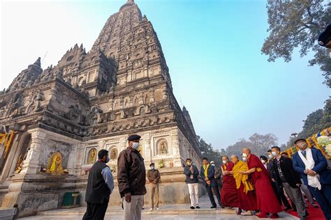 Pilgerfahrt Zum Mahabodhi Tempel Zum Abschluss Der Dalai Lama