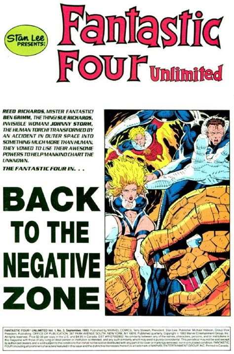 Fantastic Four Unlimited Back To The Negative Zone Pg By