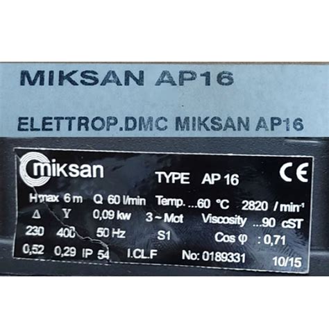 BOMBA AP16 MARCA DMC MIKSAN – SERSEF