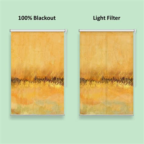 Abstract Golden Farm Print Window Roller Shade Art Shades