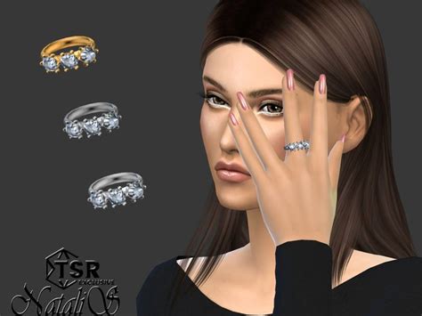 The Sims Resource Triple Diamonds Ring Mid Left Triple Diamond