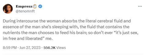 Woman Claims Women Drain Men Of Brain Fluid During Sex Twitter Lets
