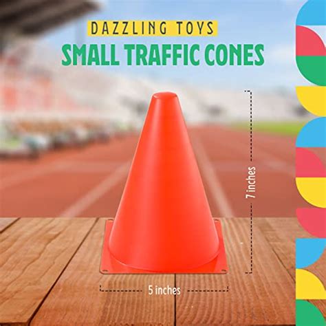 Dazzling Toys 7 Plastic Traffic Cones 6 Pack Of 7” Multipurpose