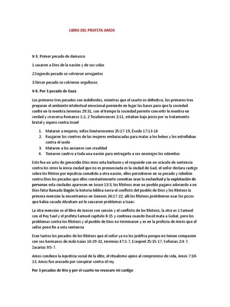 Libro Del Profeta Amos Pdf