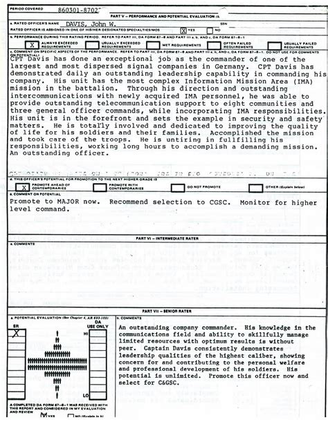 Army Evaluation Reports