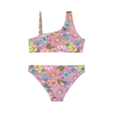 Traje de Baño Teens Niña Bikini H O Wear Rosado Un Hombro H O Wear