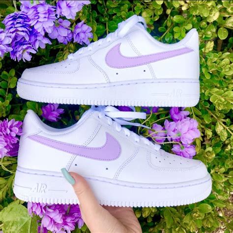 Nike Shoes Custom Nike Air Force 1 Shoes Lilac Purple Color