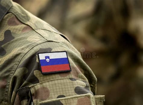 Flag Of Slovenia On Military Uniform Army Armed Forces Soldiers