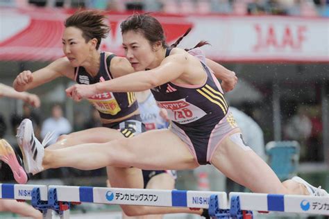 福部、笑顔で五輪切符 陸上日本選手権・女子100障害：時事ドットコム