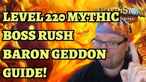 Level Mythic Boss Rush Baron Geddon Guide Hearthstone Mercenaries