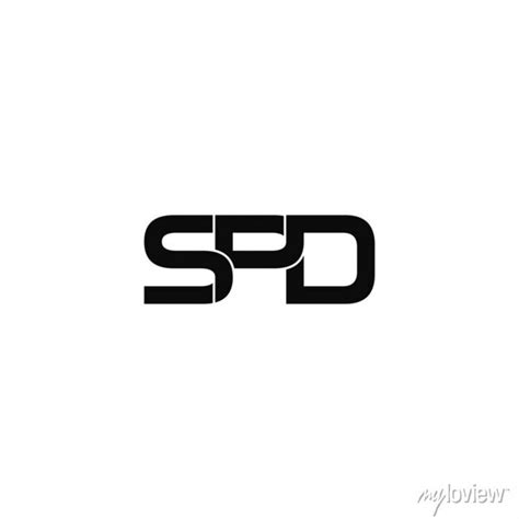 spd letter original monogram logo design wall mural murals idea