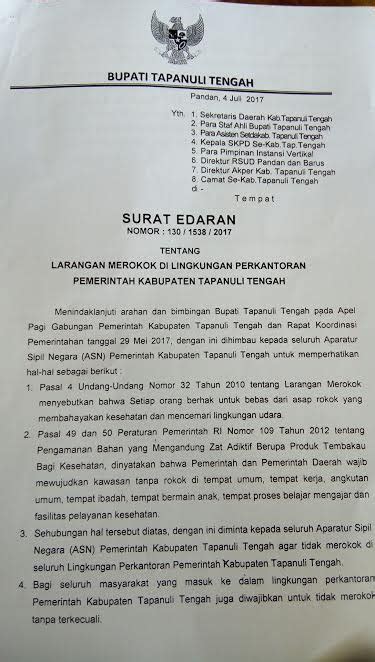 Contoh Surat Larangan Merokok Koleksi Gambar