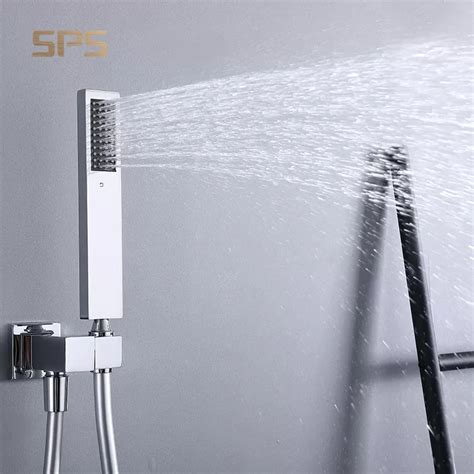 American Style Wall Mounted Thermostatic Rain Shower Head Hot Cold Water Mixer Tap Shower
