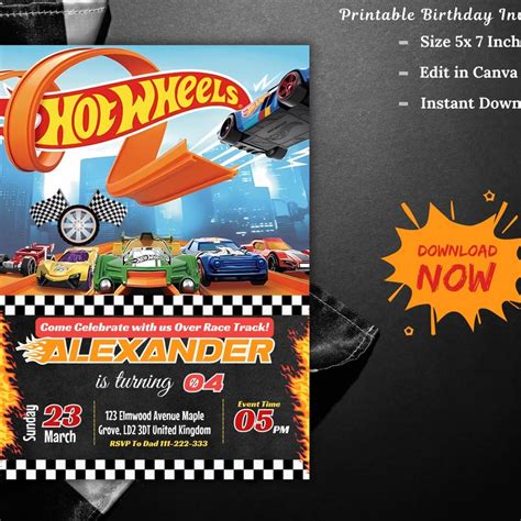 Plantilla Hot Wheels Etsy M Xico