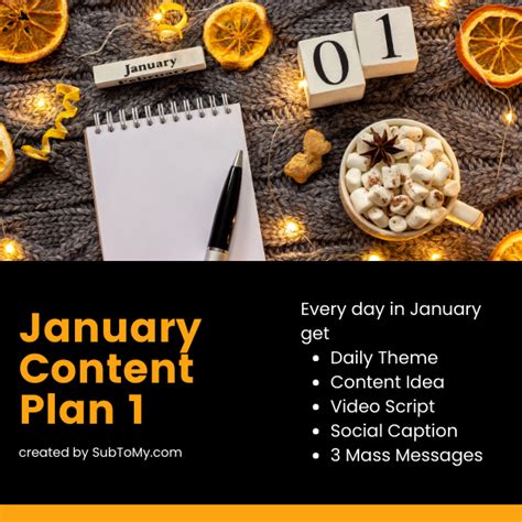 Complete Content Guide For January Theme Captions Mass DMs Video