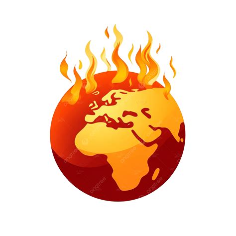 Global Burning Climate Change World Illustration Graphic Illustration