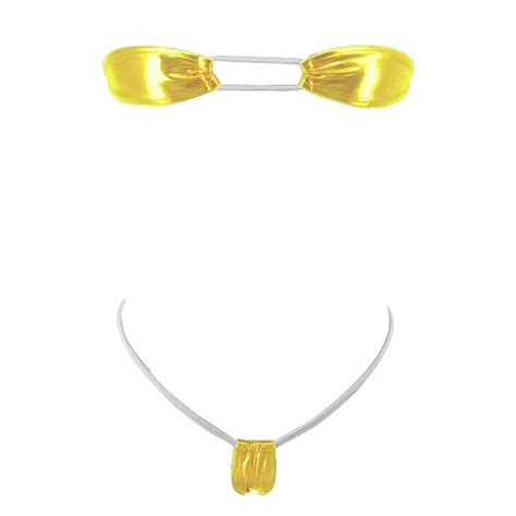 Teardrop Micro Bikini Mini Thong Bottom Adjustable Triangle Top Swimsuit Minimal Coverage Exotic