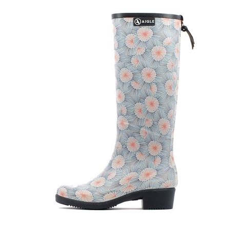 Botte De Pluie Aigle Miss Juliette Print Multicolore Cdiscount