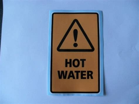 Sticker Caution Hot Water 150 X 90mm Adelaide Safety Supplies