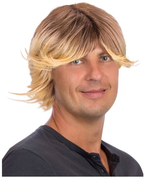 Shaggy Blonde Surfer Costume Wig 70s Shag Surfer Dude 1970s Men S Disco Wig Costume Accessory